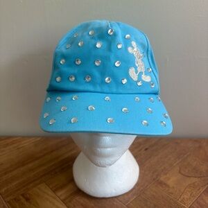 Disney Parks Girls Blue Minnie Mouse Hat Bedazzled